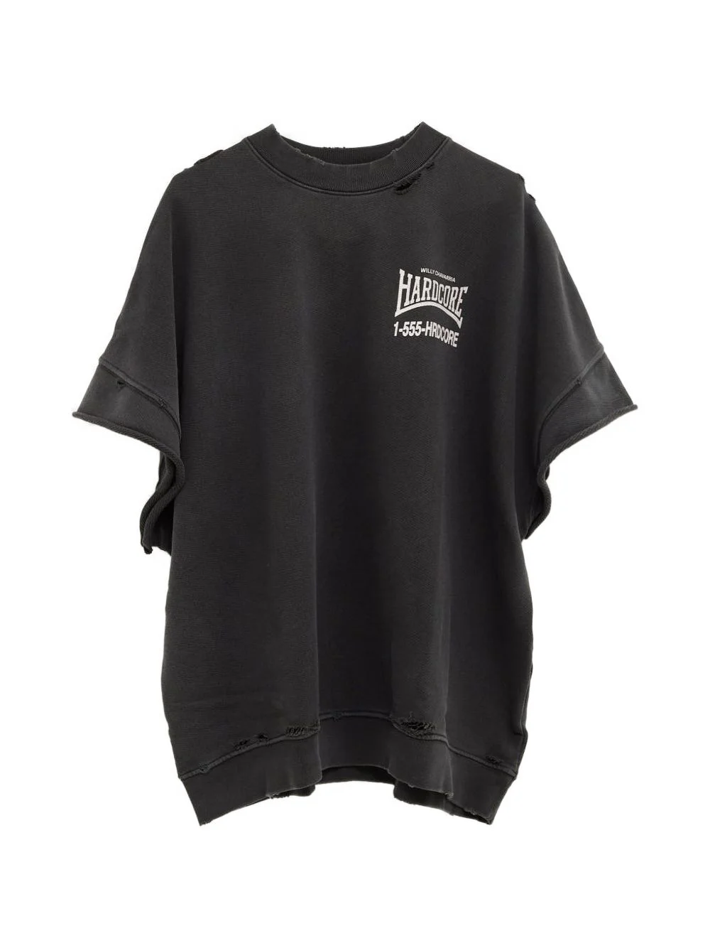 ripped graphic T-shirt - 1