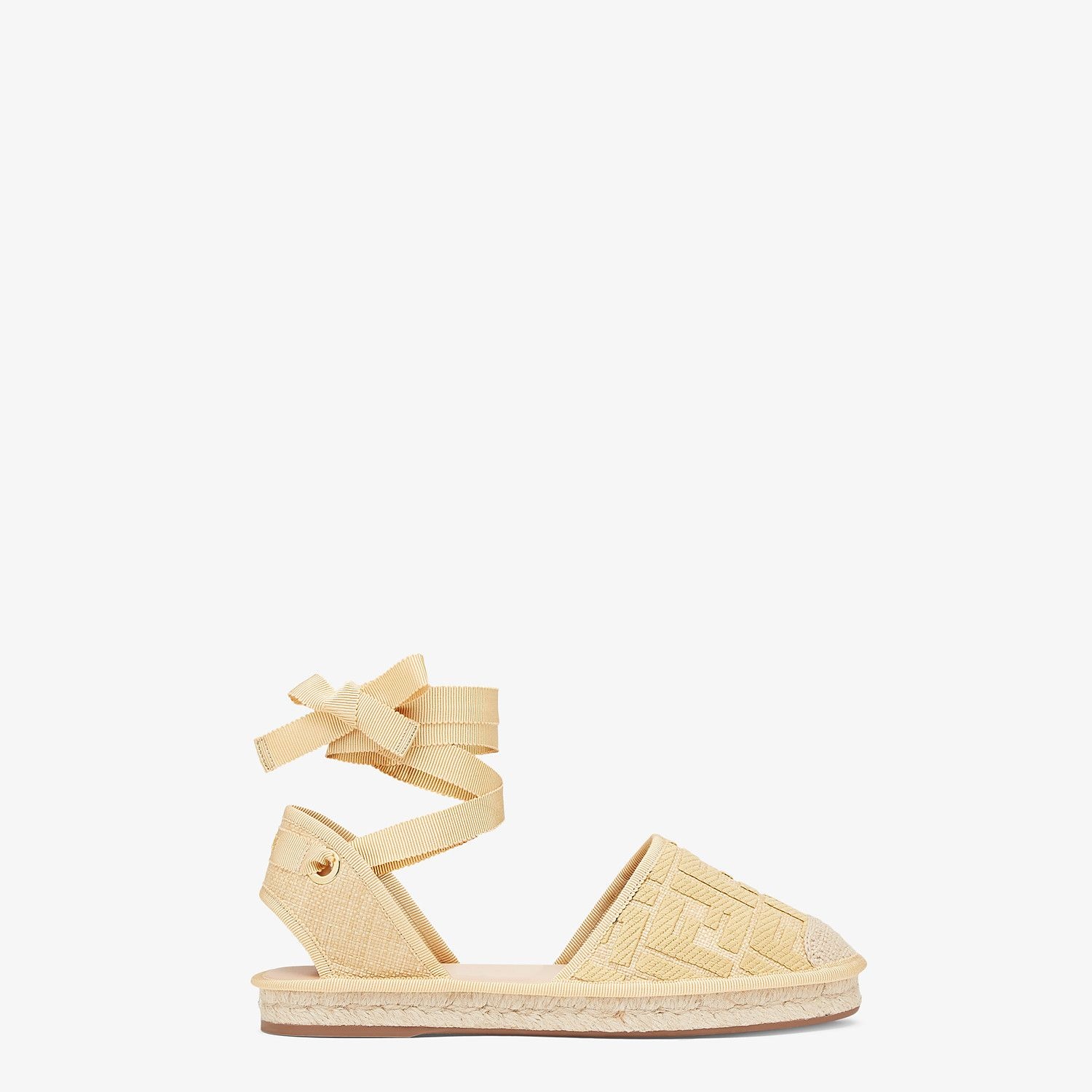 Beige raffia espadrilles - 1