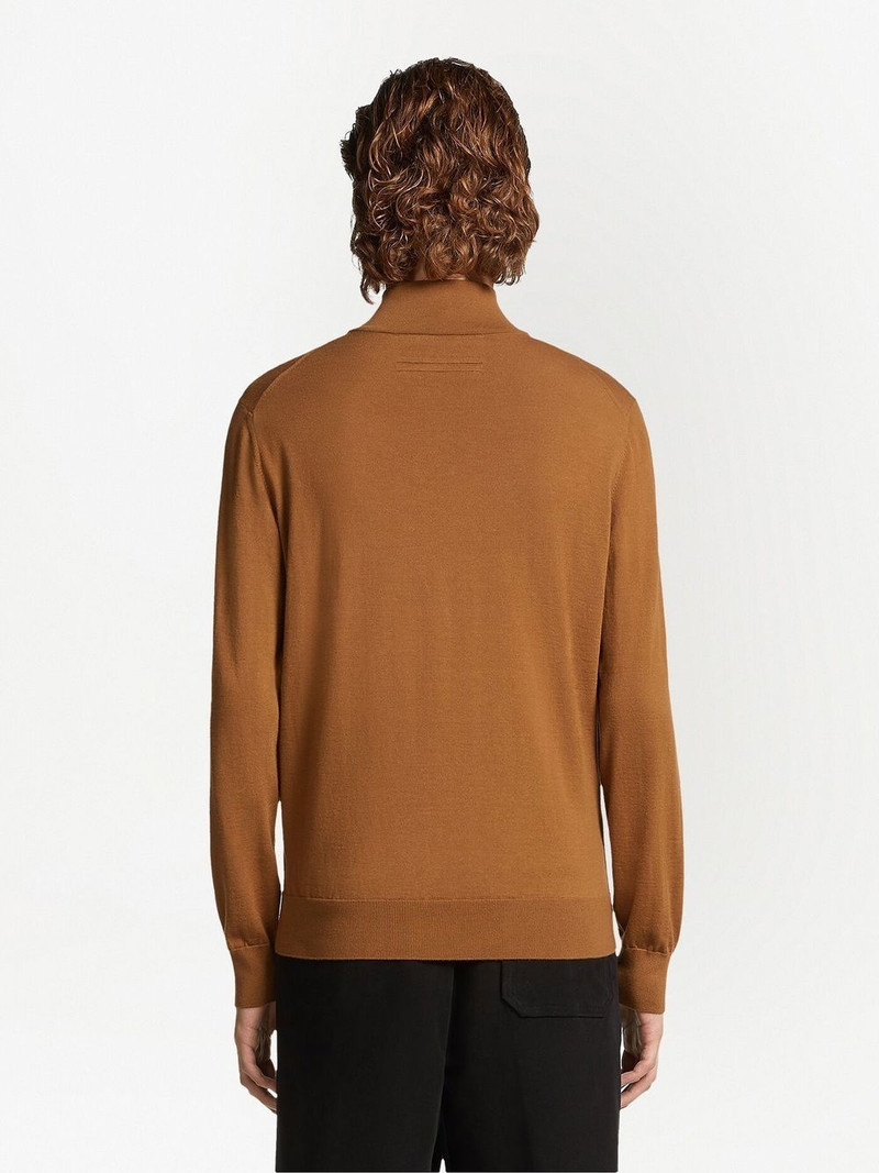 mock-neck half-zip jumper 3