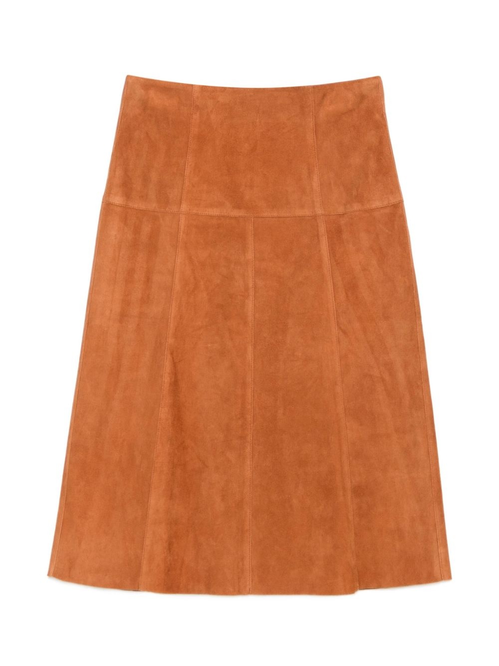 suede A-line skirt - 1