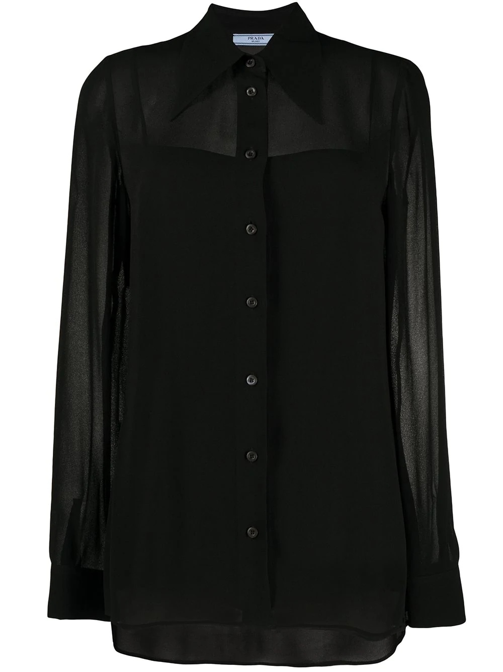 sheer panels shirt - 1