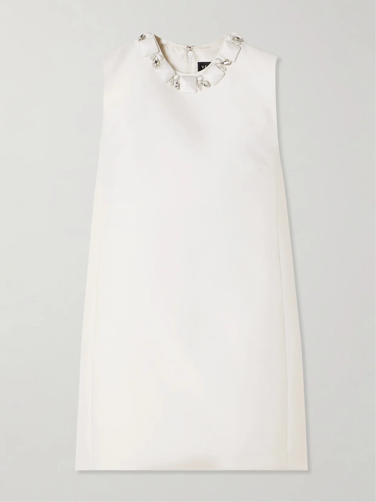 Embellished Satin Mini Dress - 1