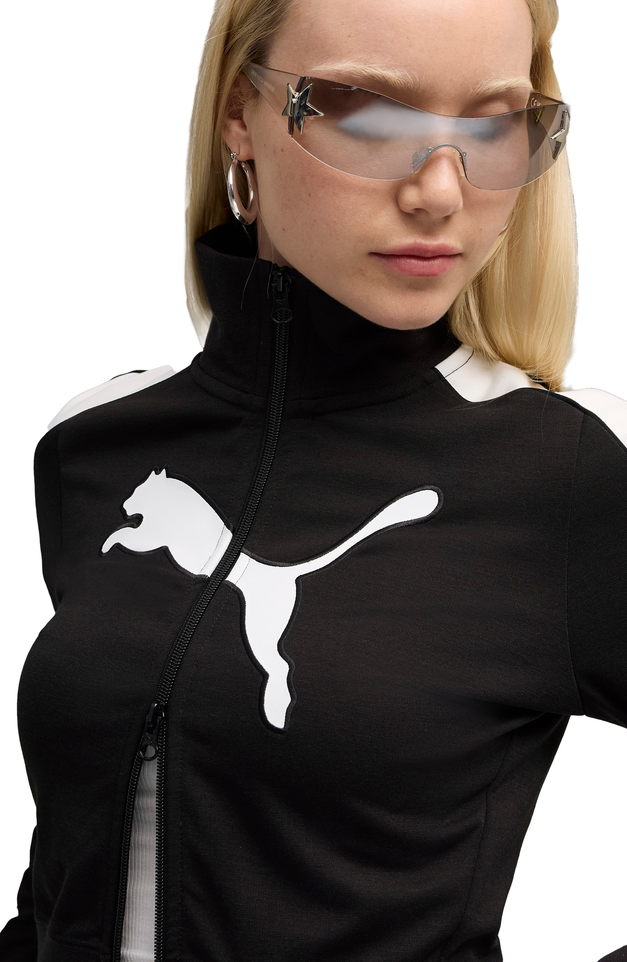 PUMA Future Archive Slim Track Jacket in Puma Black-Puma White at Nordstrom - 3