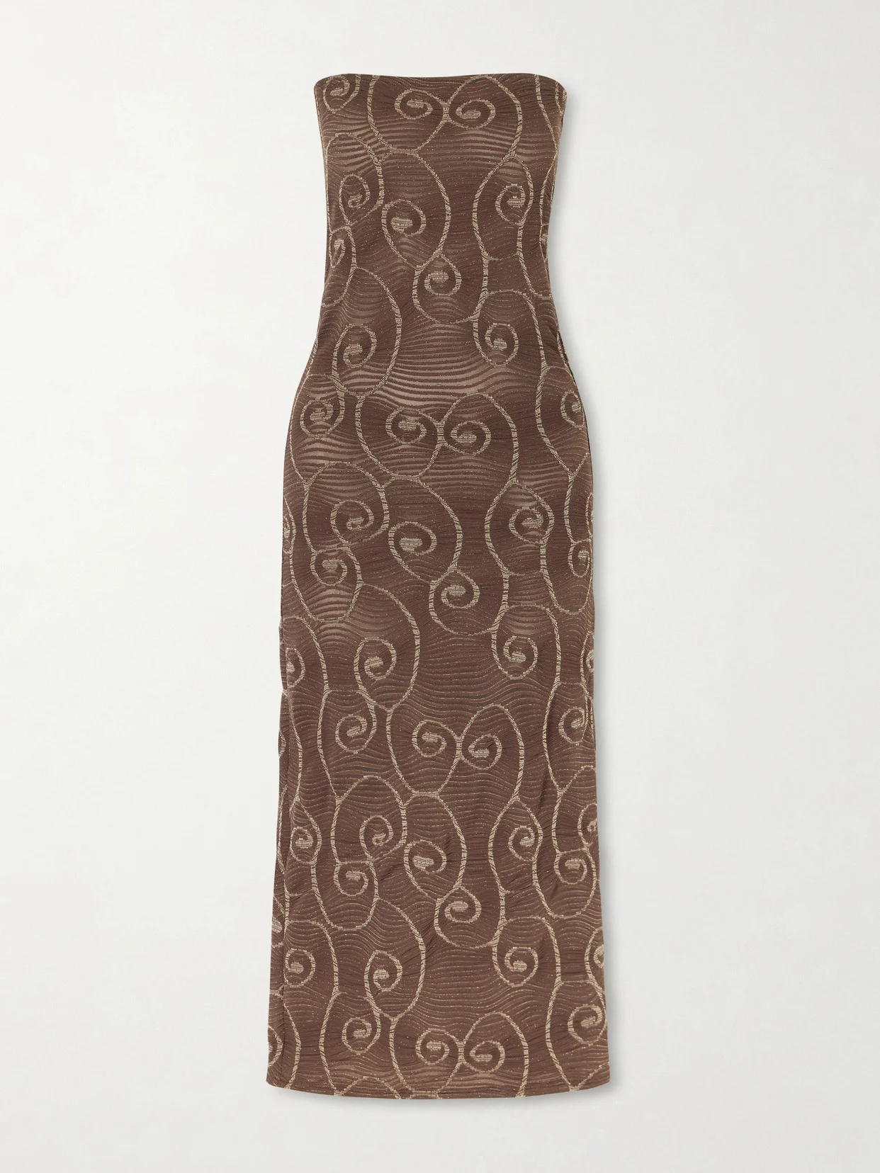 Metallic Jacquard-knit Midi Dress - 1