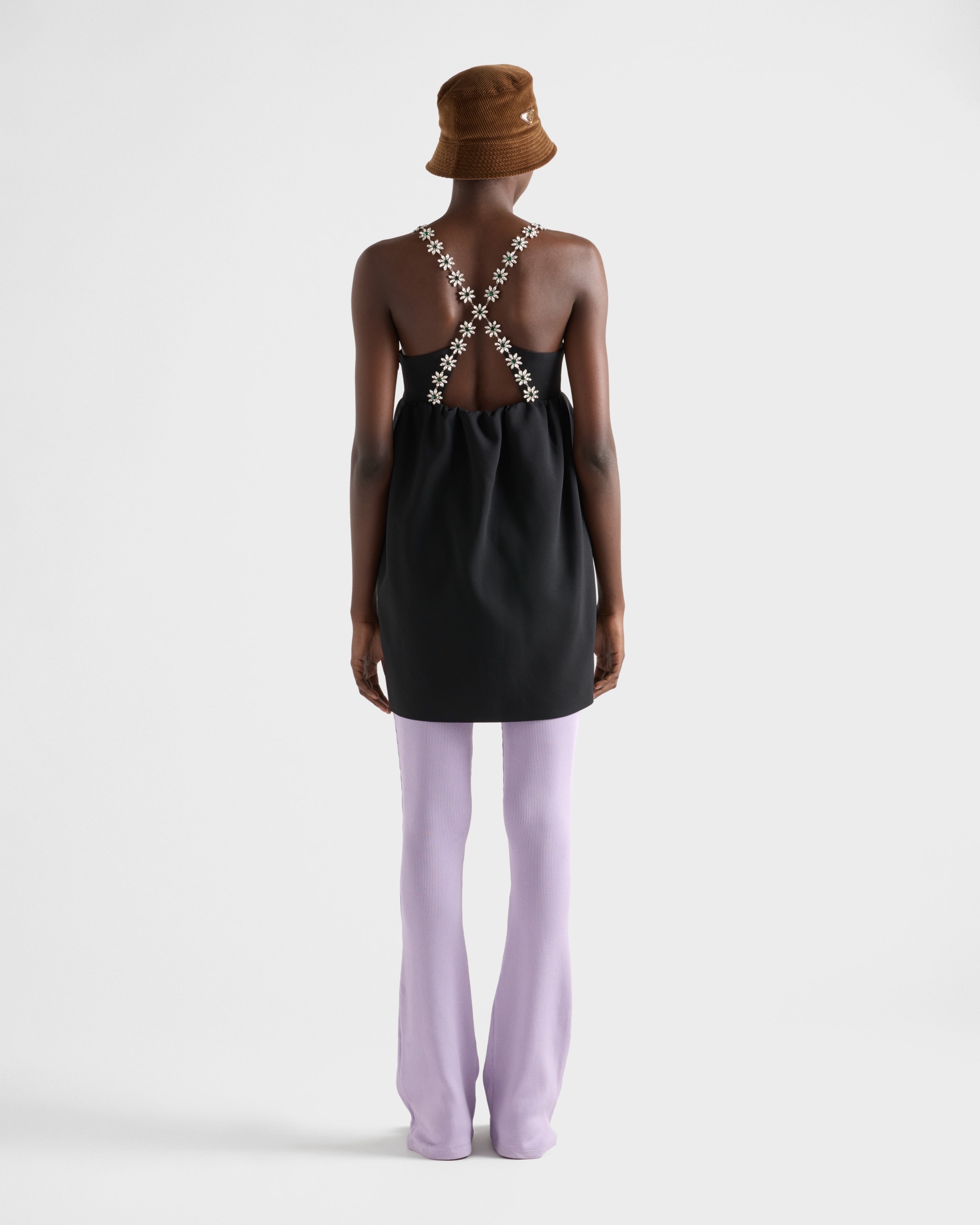 Embroidered sablè compact mini-dress - 5