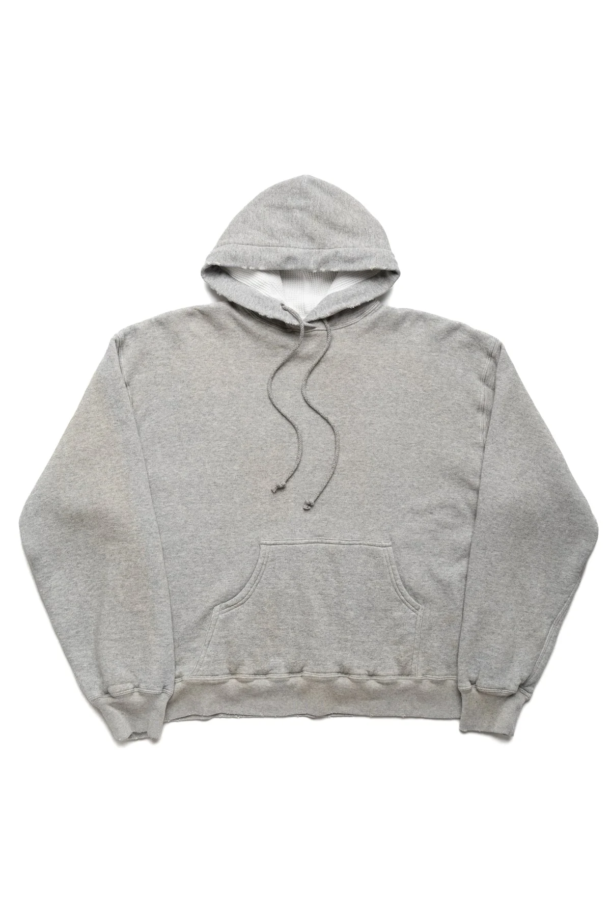 Fading Double Face Sweat Hoodie - Grey - 1