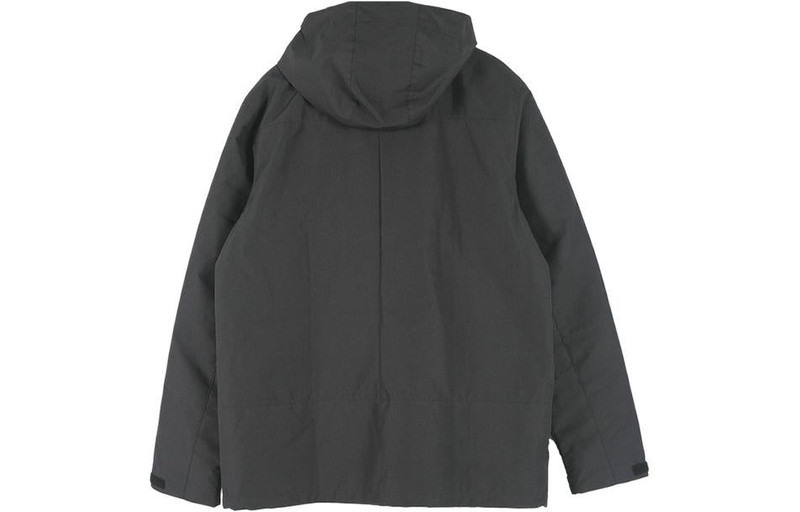 adidas adidas Solid Color Alphabet Short Zipper Hooded Down Jacket Men's Black HG3927 outlook