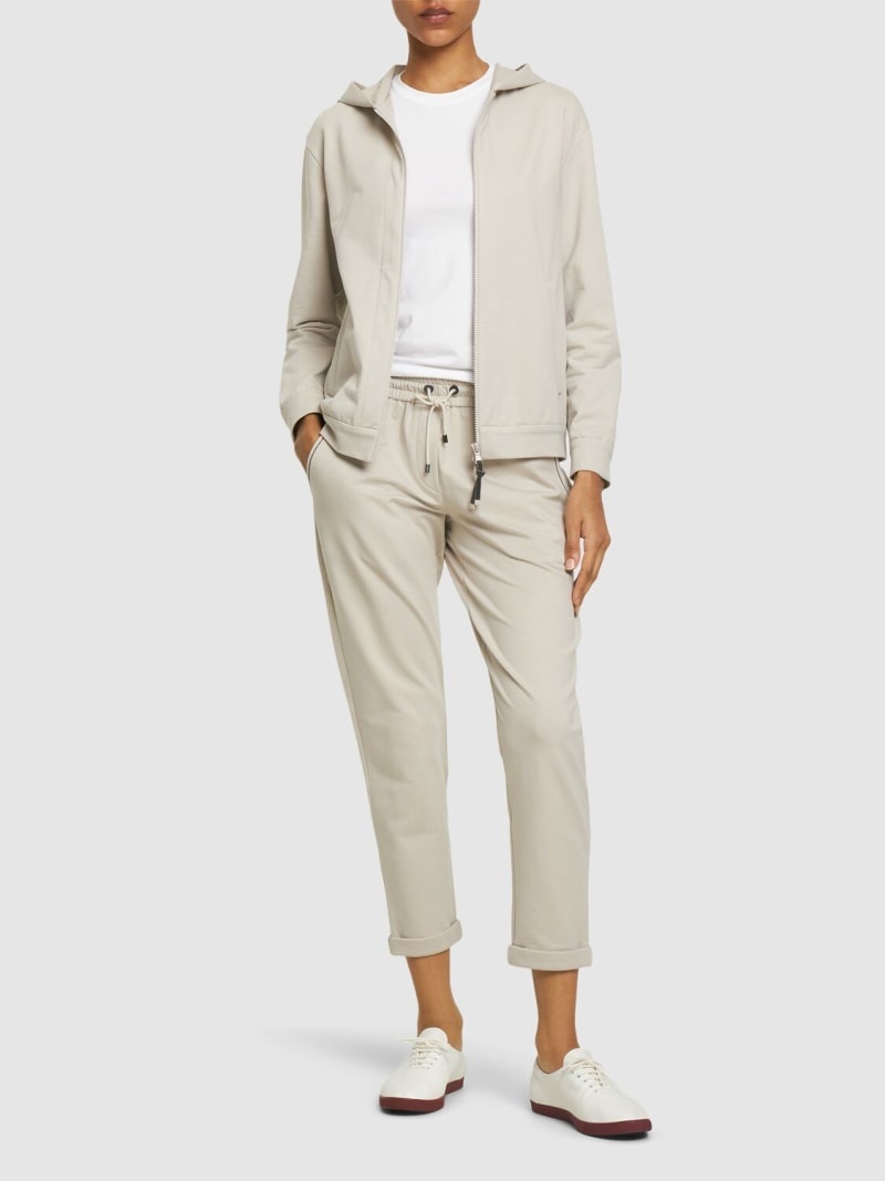 パンツ BRUNELLO CUCINELLI JERSEY JOGGERS Brunello Cucinelli - Tapered Cotton-Blend Jersey Sweatpants