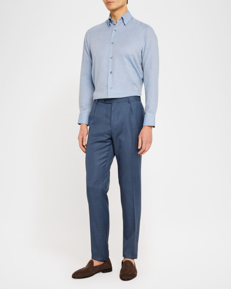 Brioni Men's Wool Sharkskin Trousers outlook