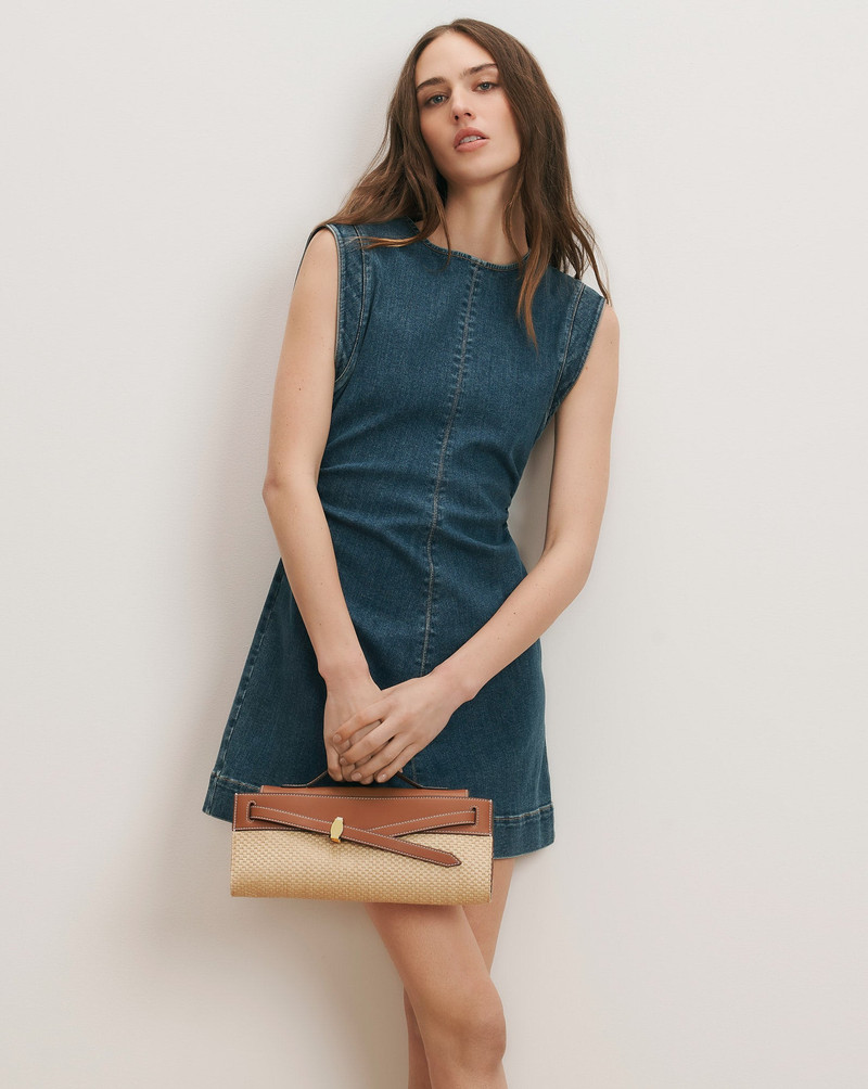 VERONICA BEARD IMARA DENIM MINI DRESS outlook
