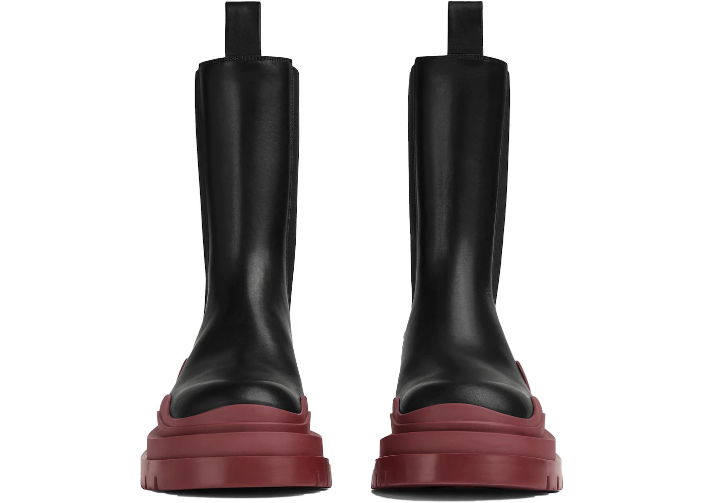 Bottega Venetta Tire Boot Black Maroon - 2