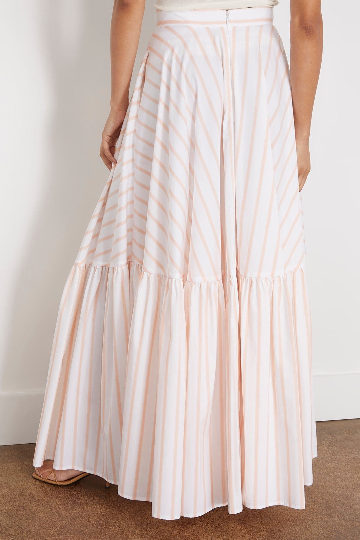 Long Skirt in Bellini Stripe - 4
