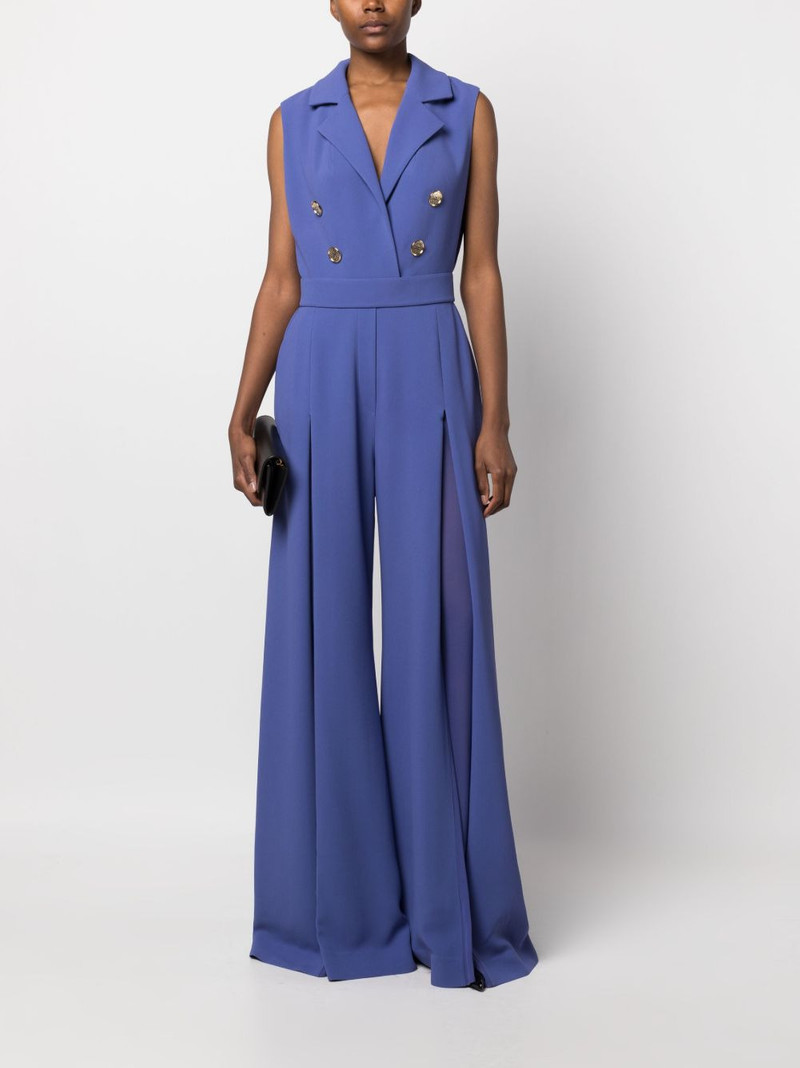 ELIE SAAB peak-lapel wide-leg jumpsuit outlook
