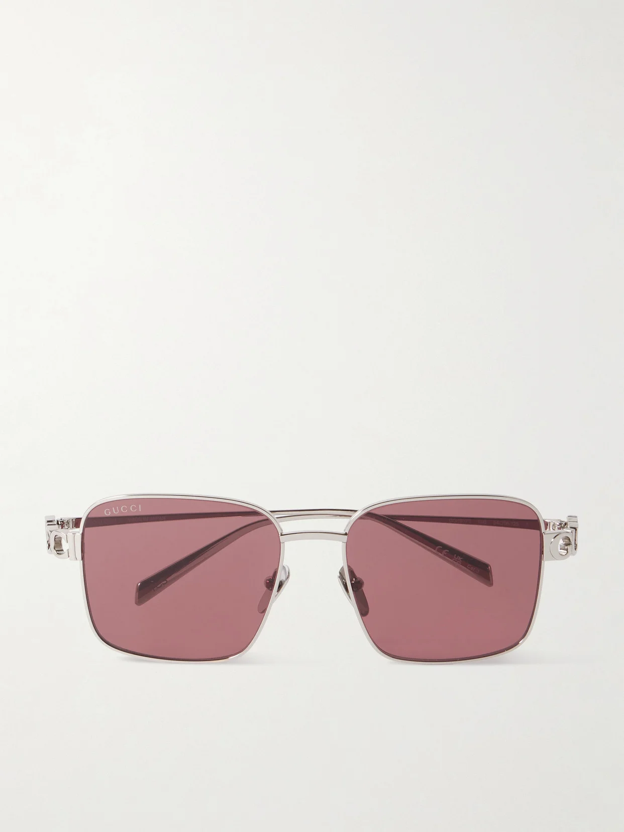 Square-frame Silver-tone Sunglasses - 1
