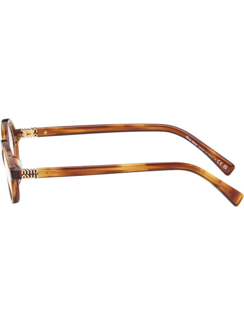 Brown 'Breaking the Rules' Oval Glasses 3