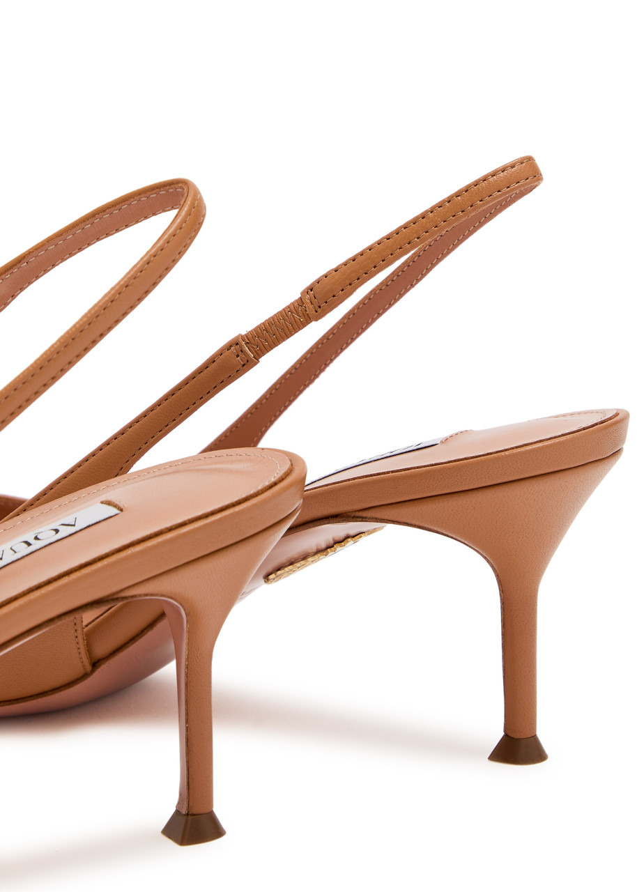Aquazzura Moves 65 Leather Slingback Pumps - 4