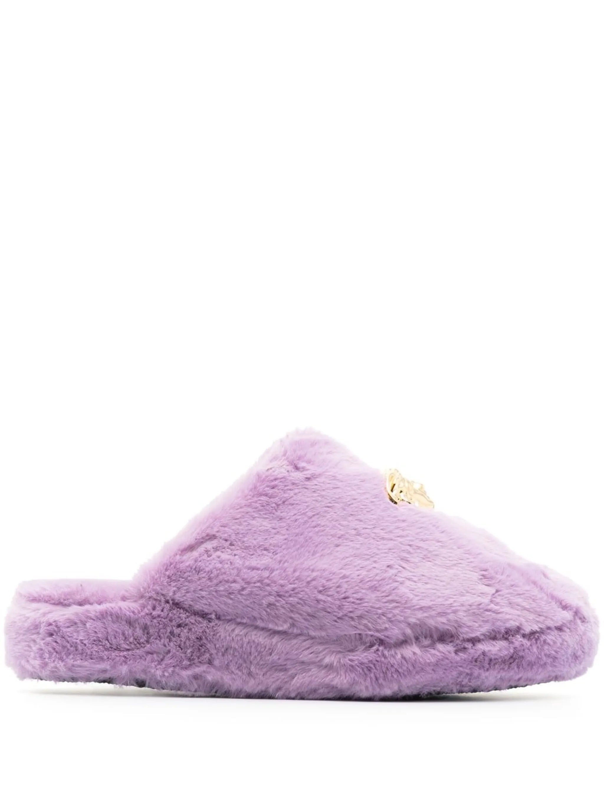 Medusa faux-fur slippers - 1