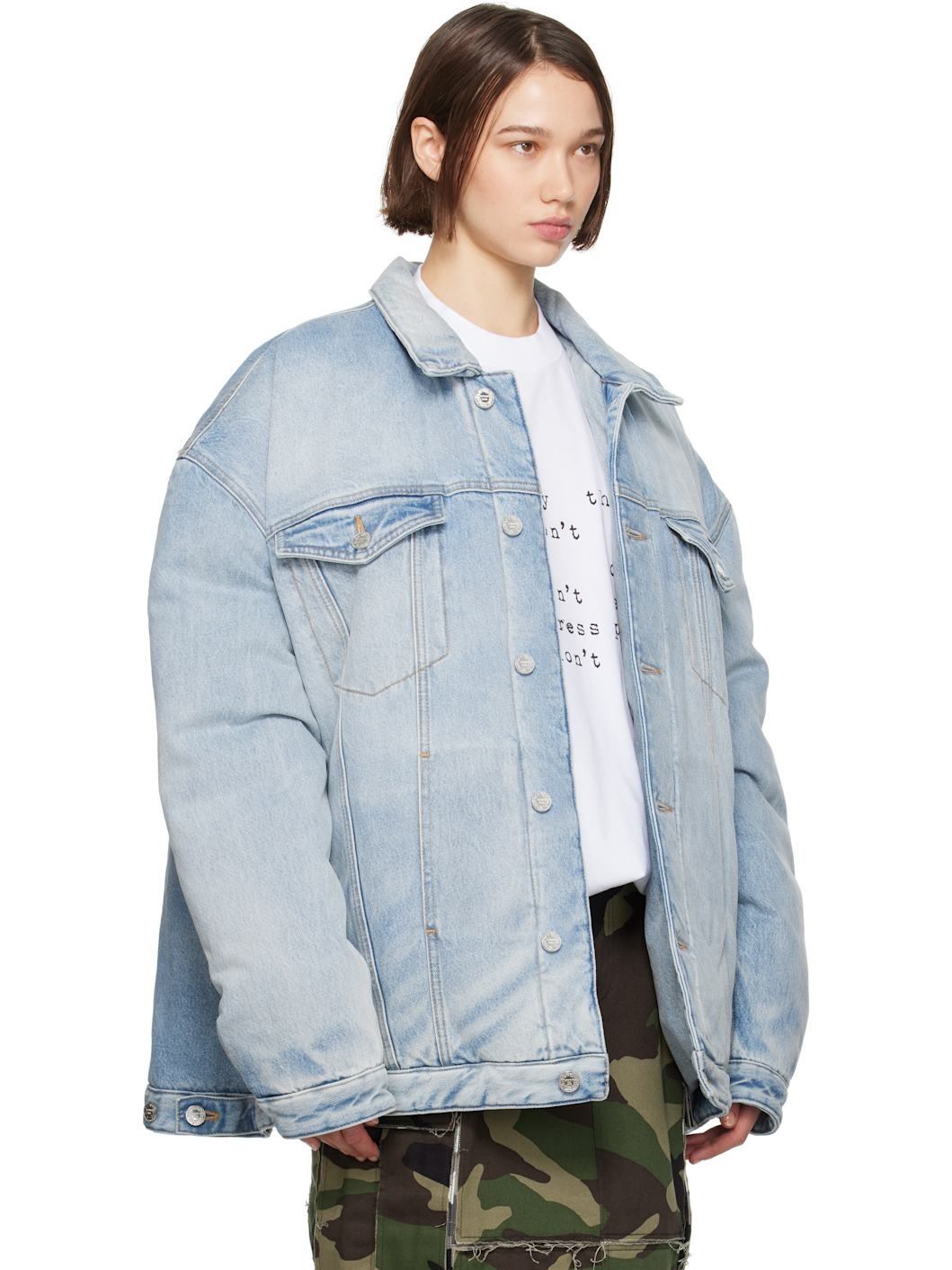 Blue Puffer Denim Jacket - 2
