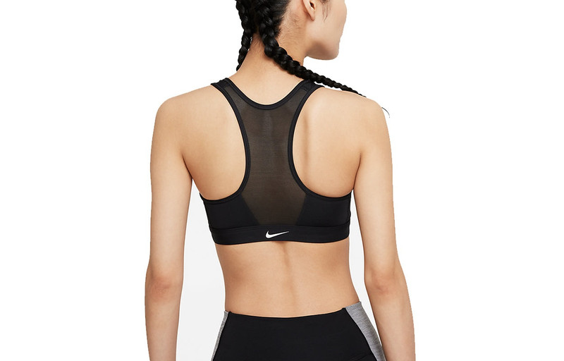 Nike (WMNS) Nike Dri-FIT Swoosh Zip-Front Sports Bra 'Black' DD1206-010 outlook