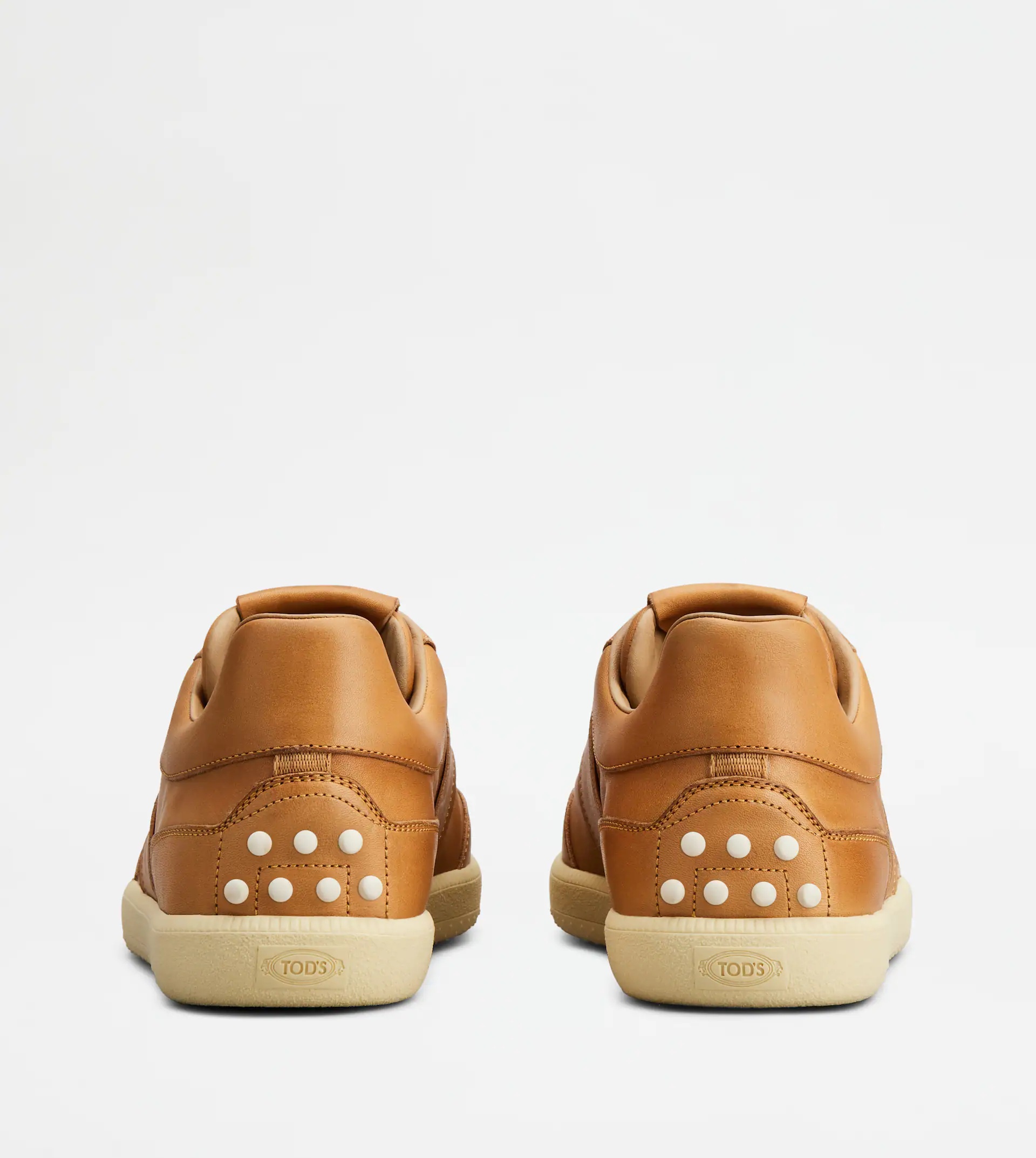 TOD'S TABS SNEAKERS IN LEATHER - BROWN - 3