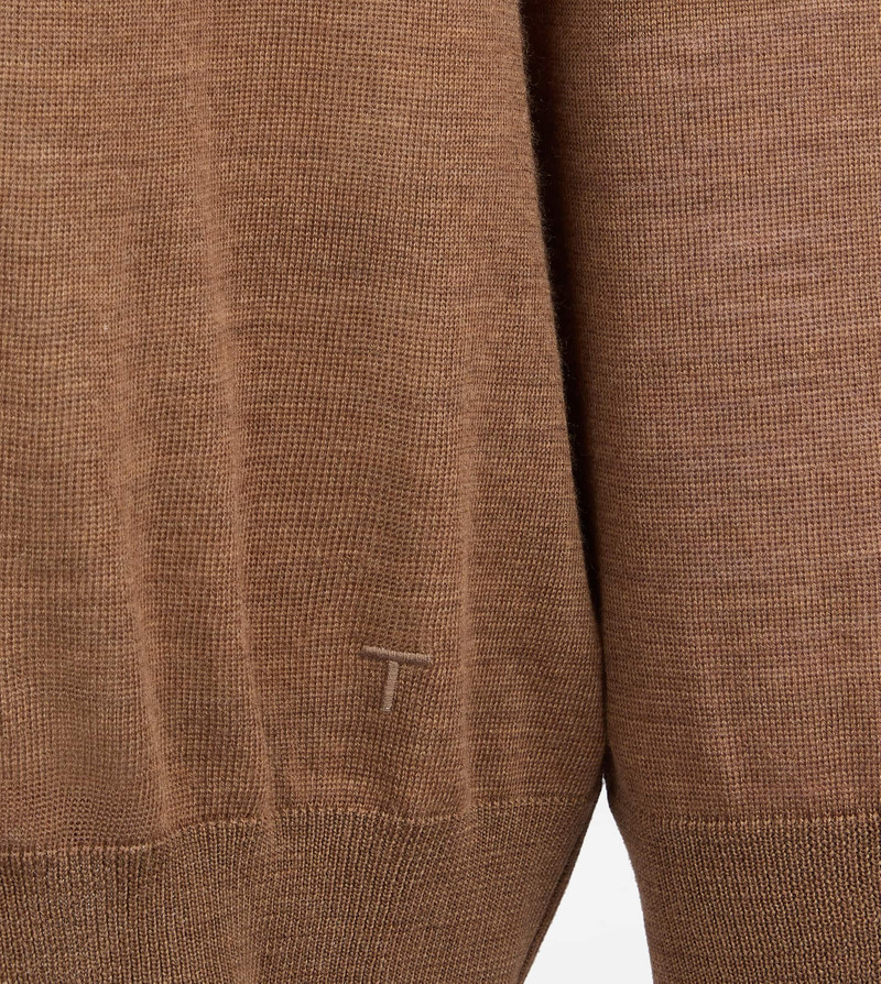 CARDIGAN IN WOOL - BROWN 3