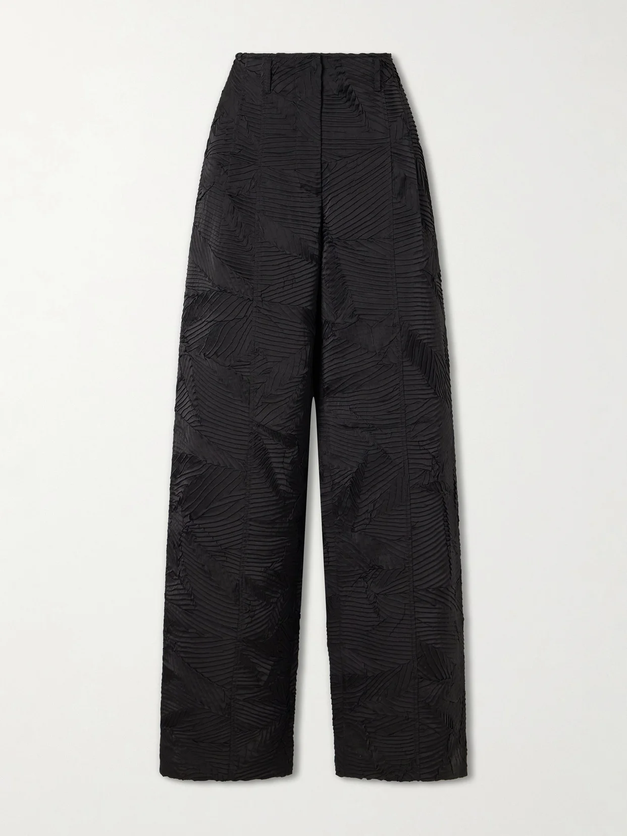 Carine Crinkled-satin Flared Pants - 1