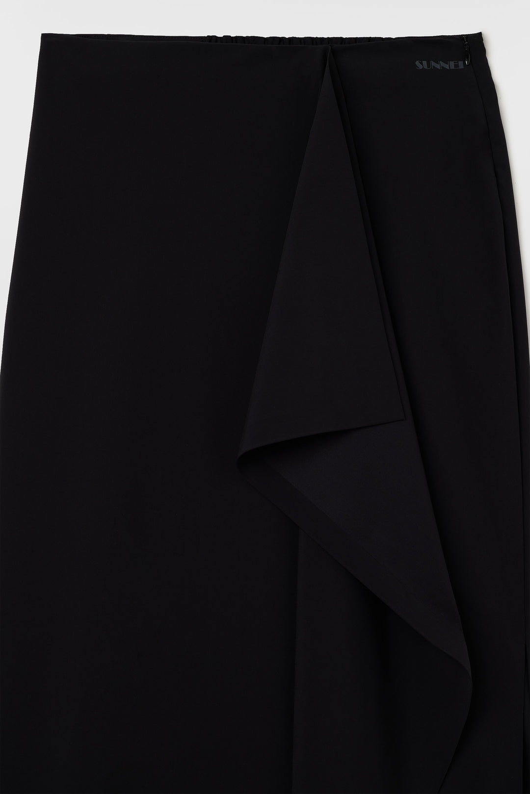 DRAPED TECH SKIRT / black - 5