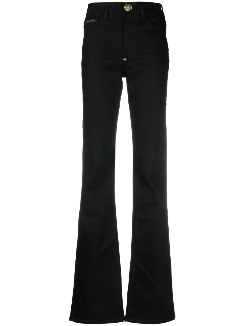 high-waisted flared jeans 1