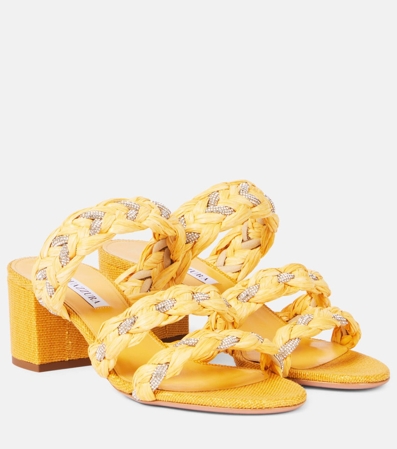 Costiera 50 raffia-effect sandals 1