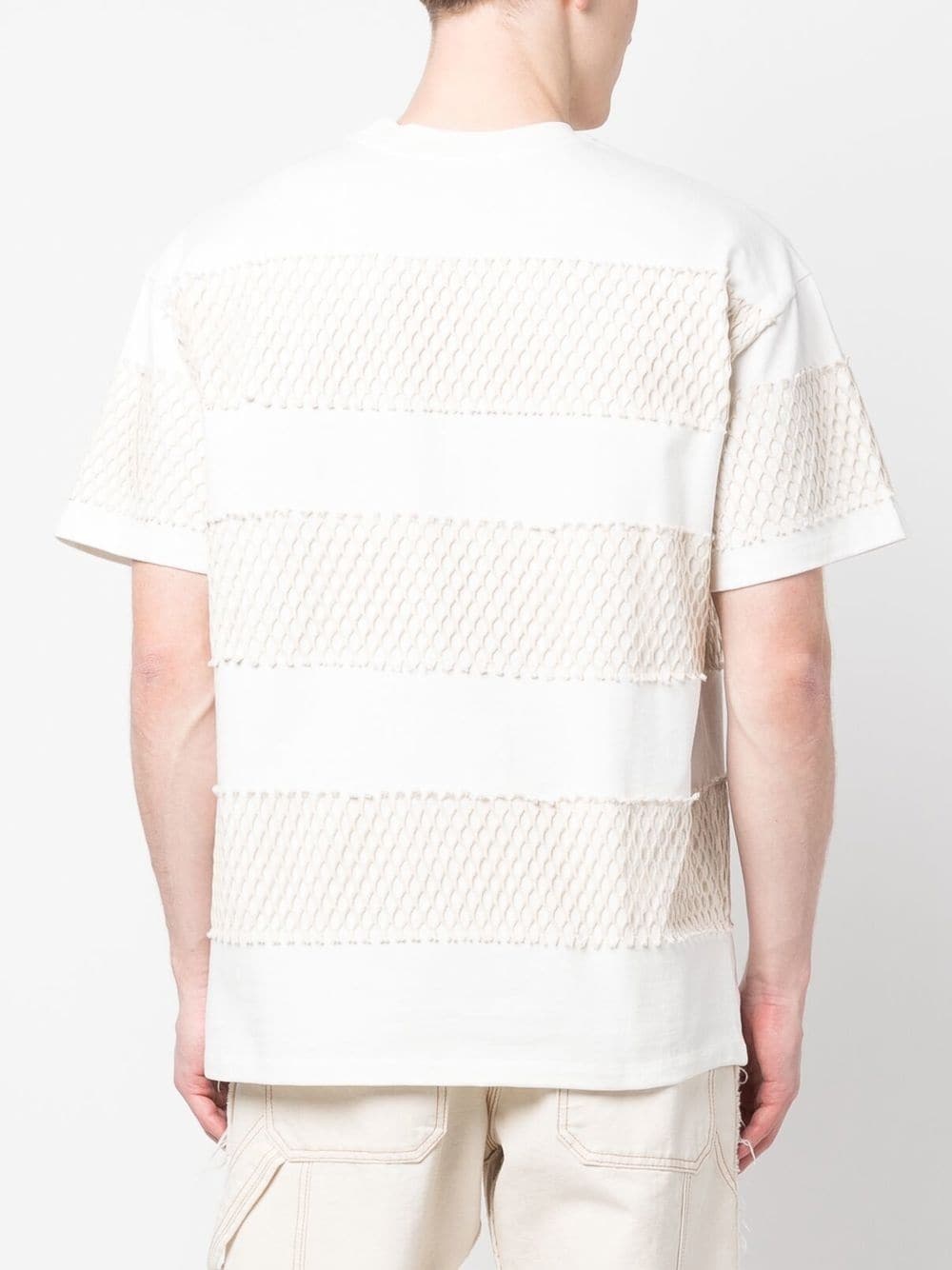 mesh-panel short-sleeved T-shirt - 4