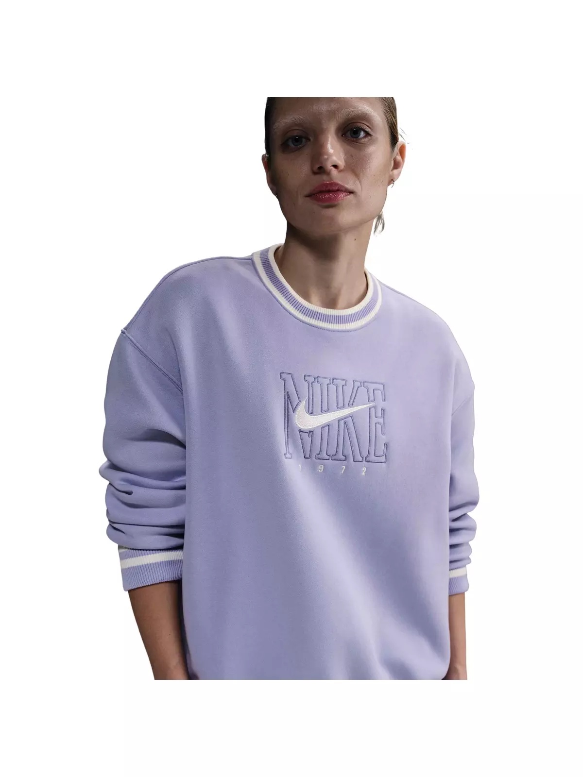 Women's Sportswear Phoenix Fleece Graphic Oversized Crew-Neck Sweatshirt -Purple - 3