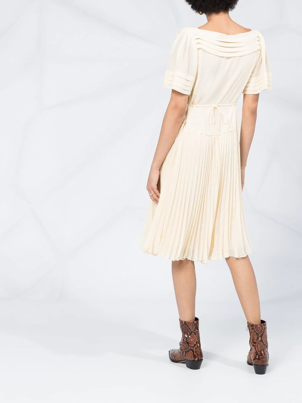 pleated jersey dress - 4