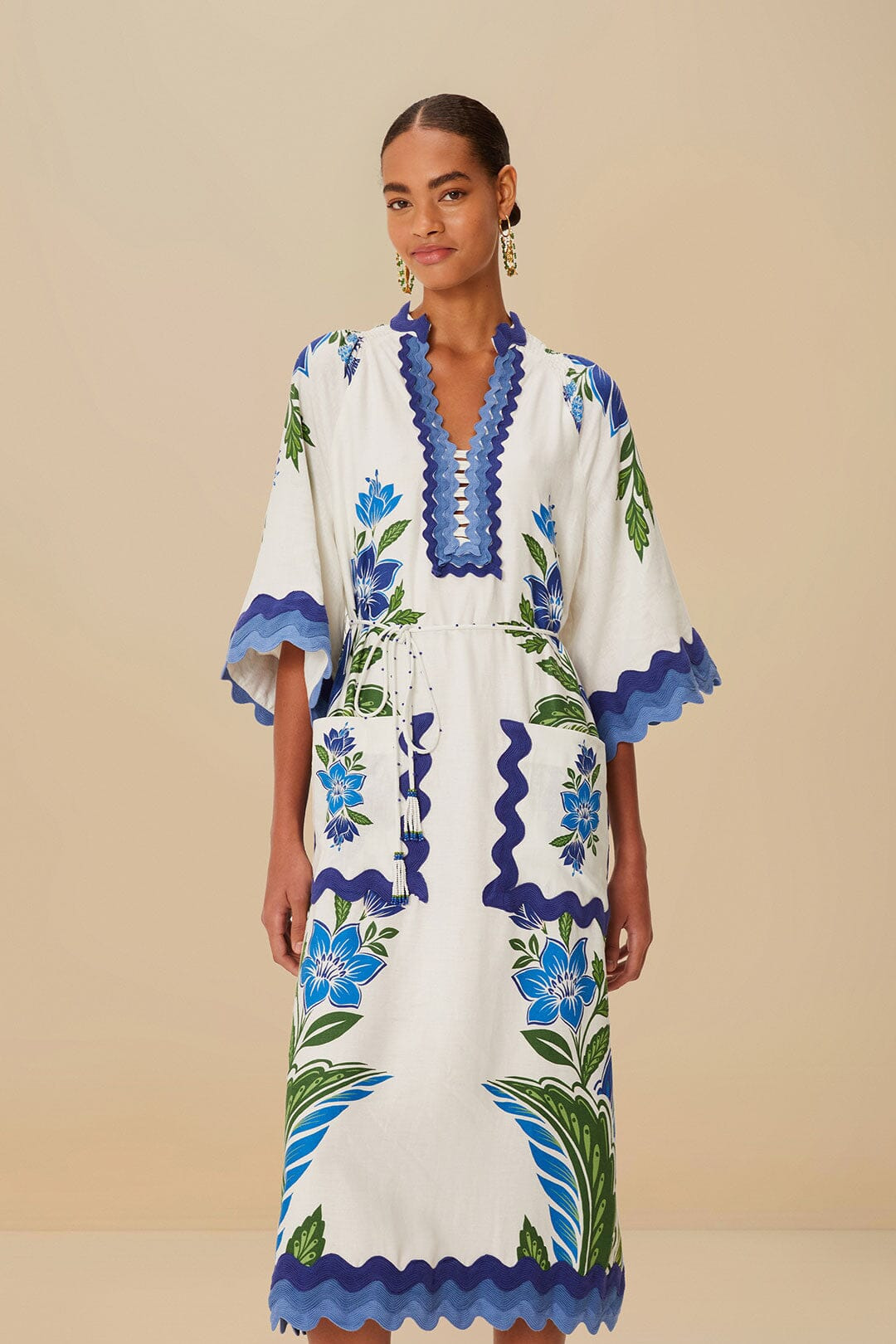 Off-White Tropicance Tunic Lenzing™ Ecovero™ Euroflax™ Midi Dress - 2