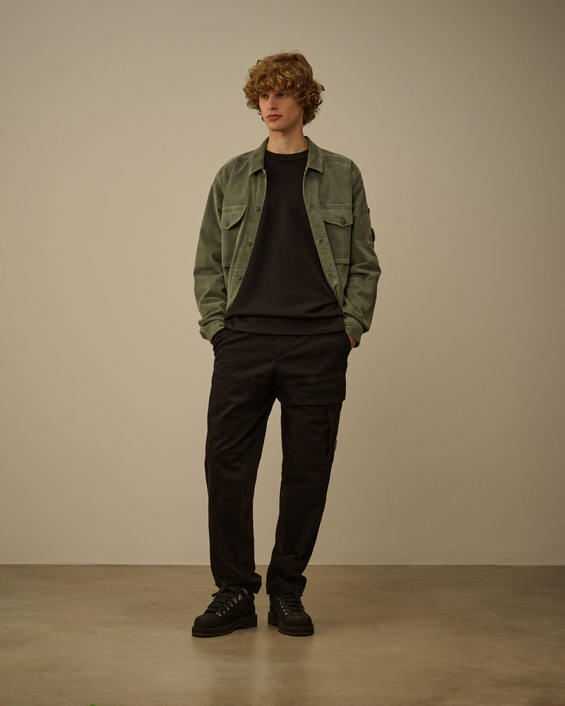 C.P. Company Brushed and Emerized Diagonal Fleece Boxy Crewneck Sweatshirt outlook