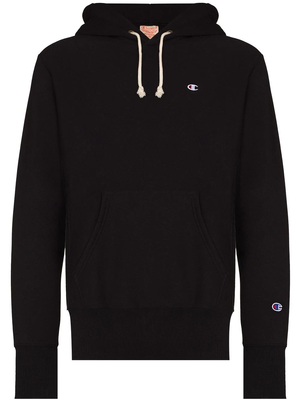 embroidered logo hoodie - 1