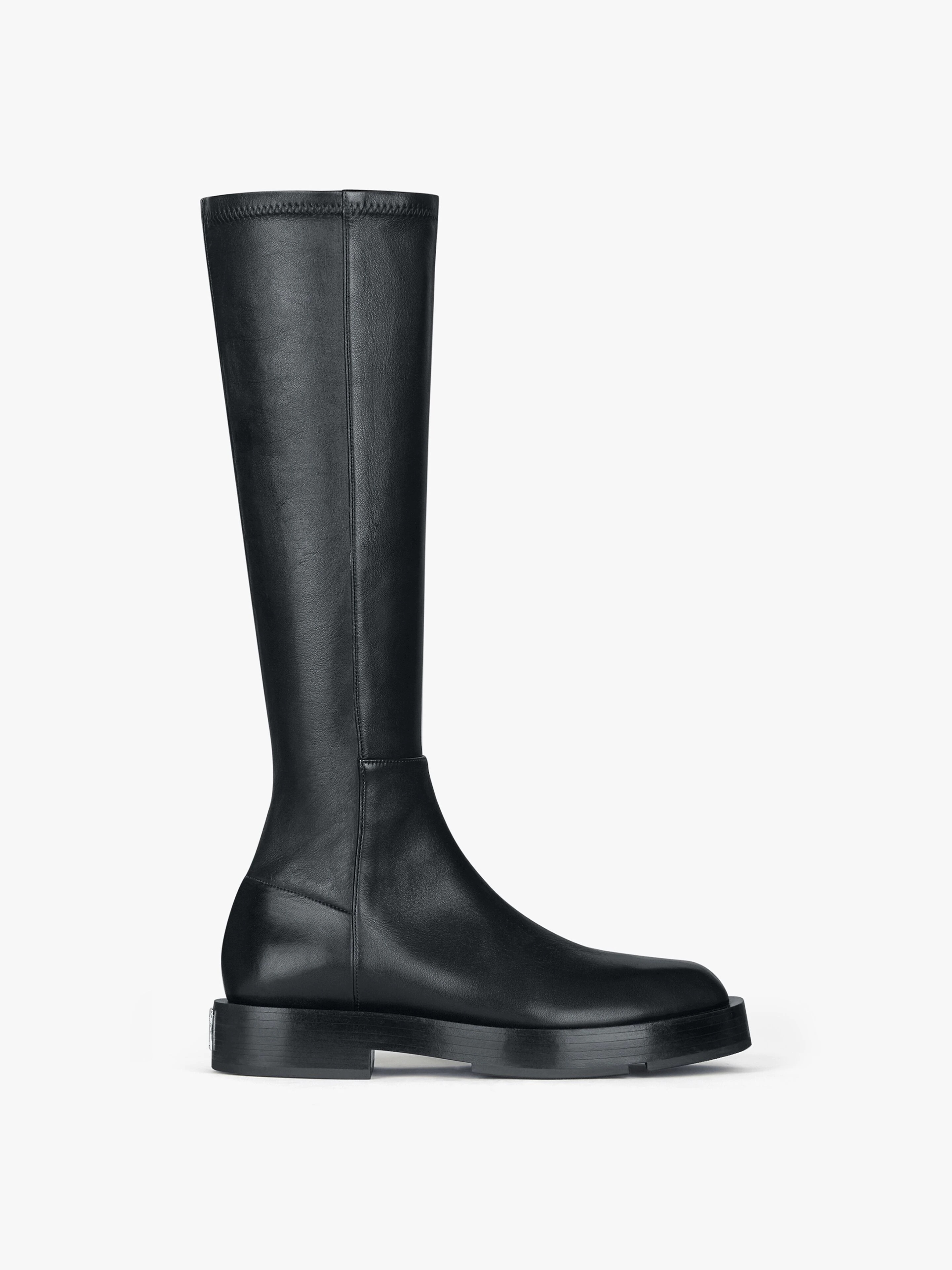 SQUARED BOOTS IN STRETCH LEATHER - 1