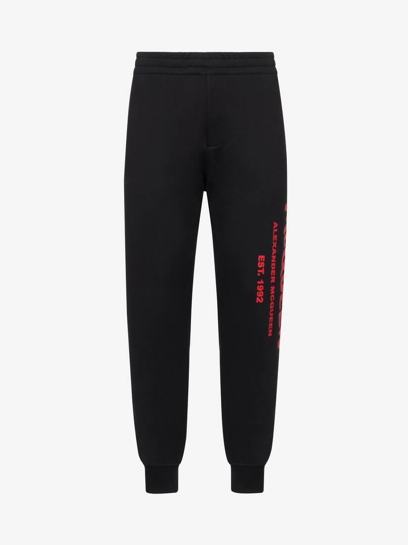 Men's McQueen Graffiti Joggers in Black - 2