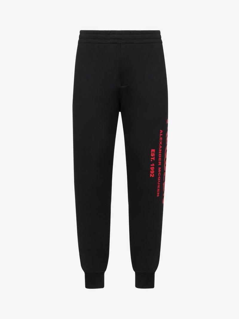 Alexander McQueen Men's McQueen Graffiti Joggers in Black outlook