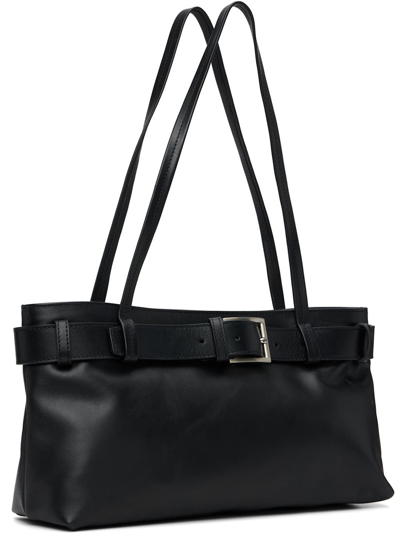 ST. AGNI Black Belt Detail Baguette Bag outlook