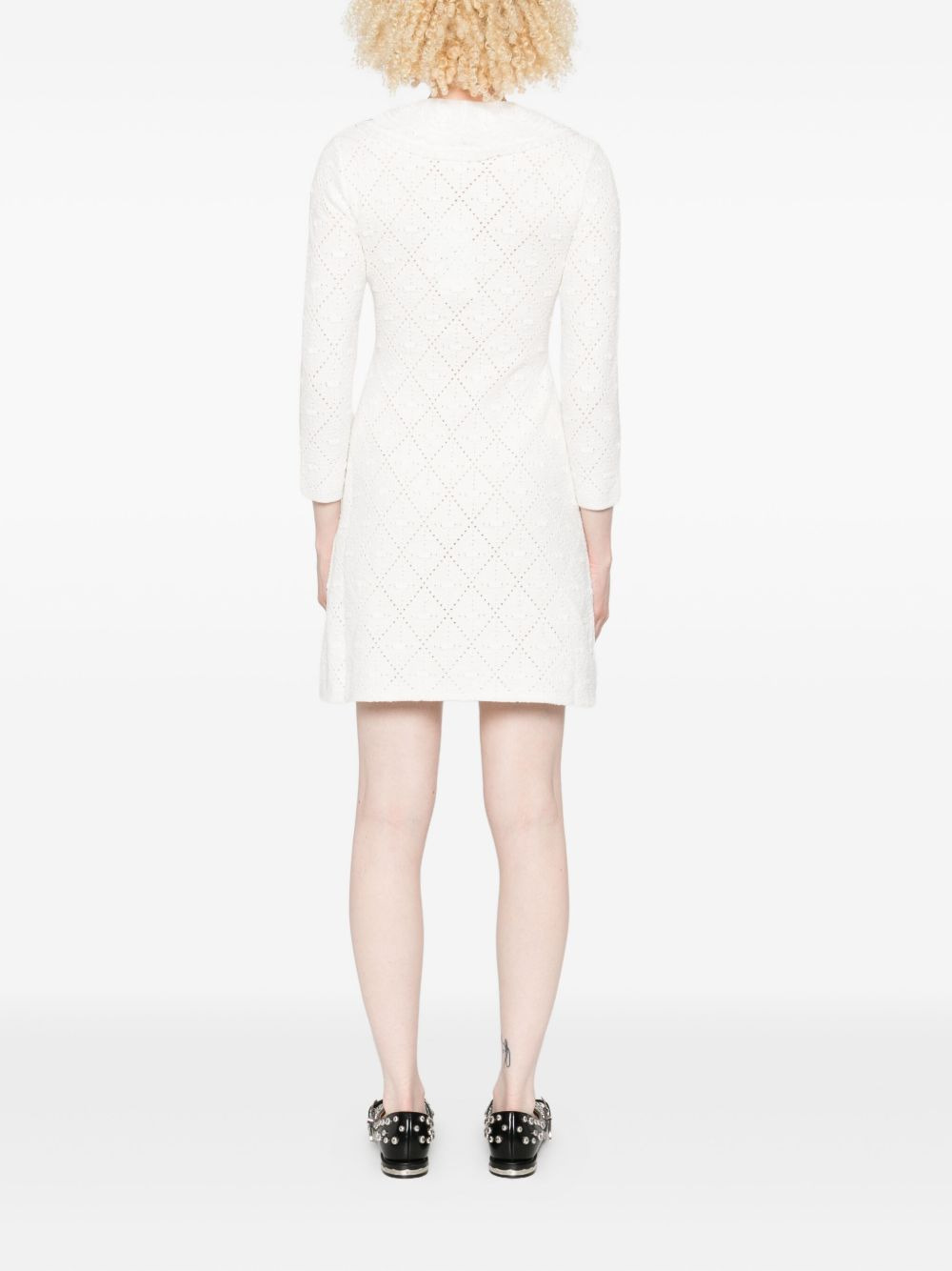 bow-embellished mini dress - 4