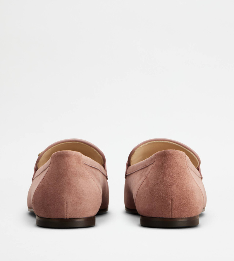 Tod's KATE LOAFERS IN SUEDE - PINK outlook