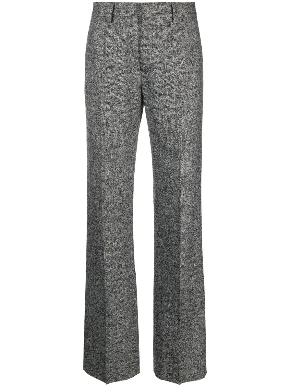 high-waisted tailored trousers - 1