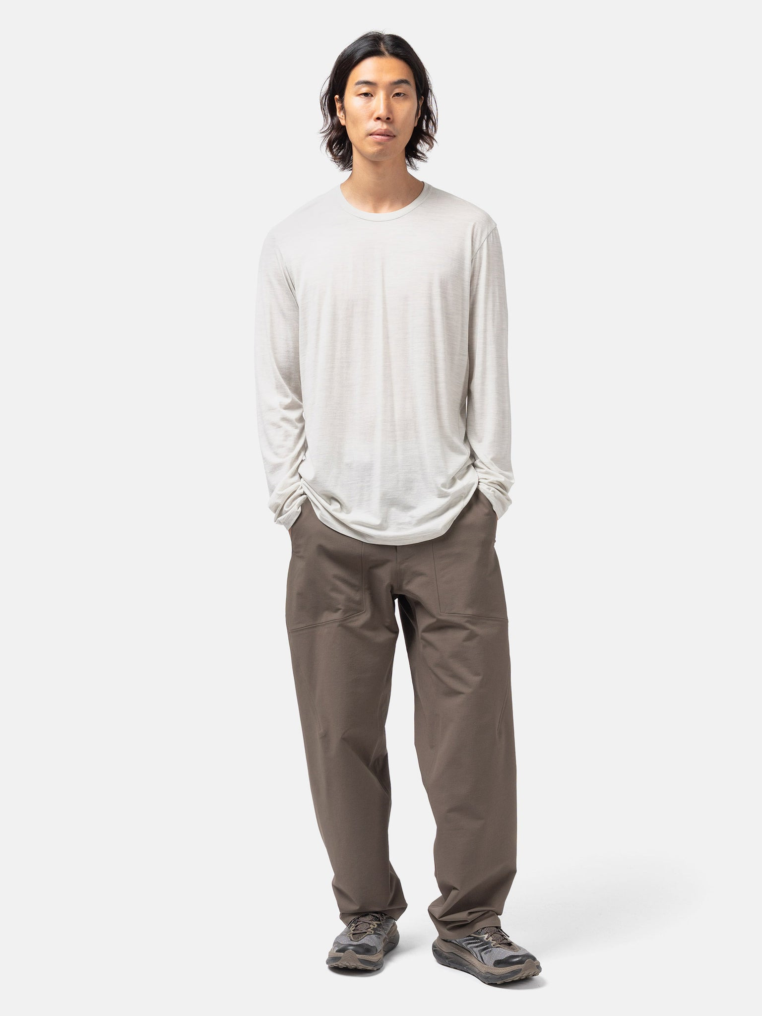 Frame LS Shirt Dark Cocoon Heather - 2