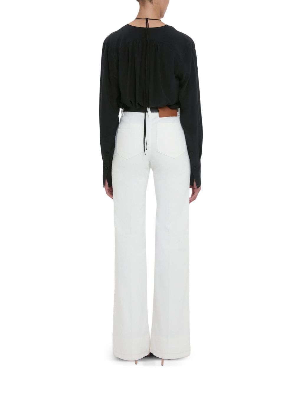 gathered-detail blouse - 4