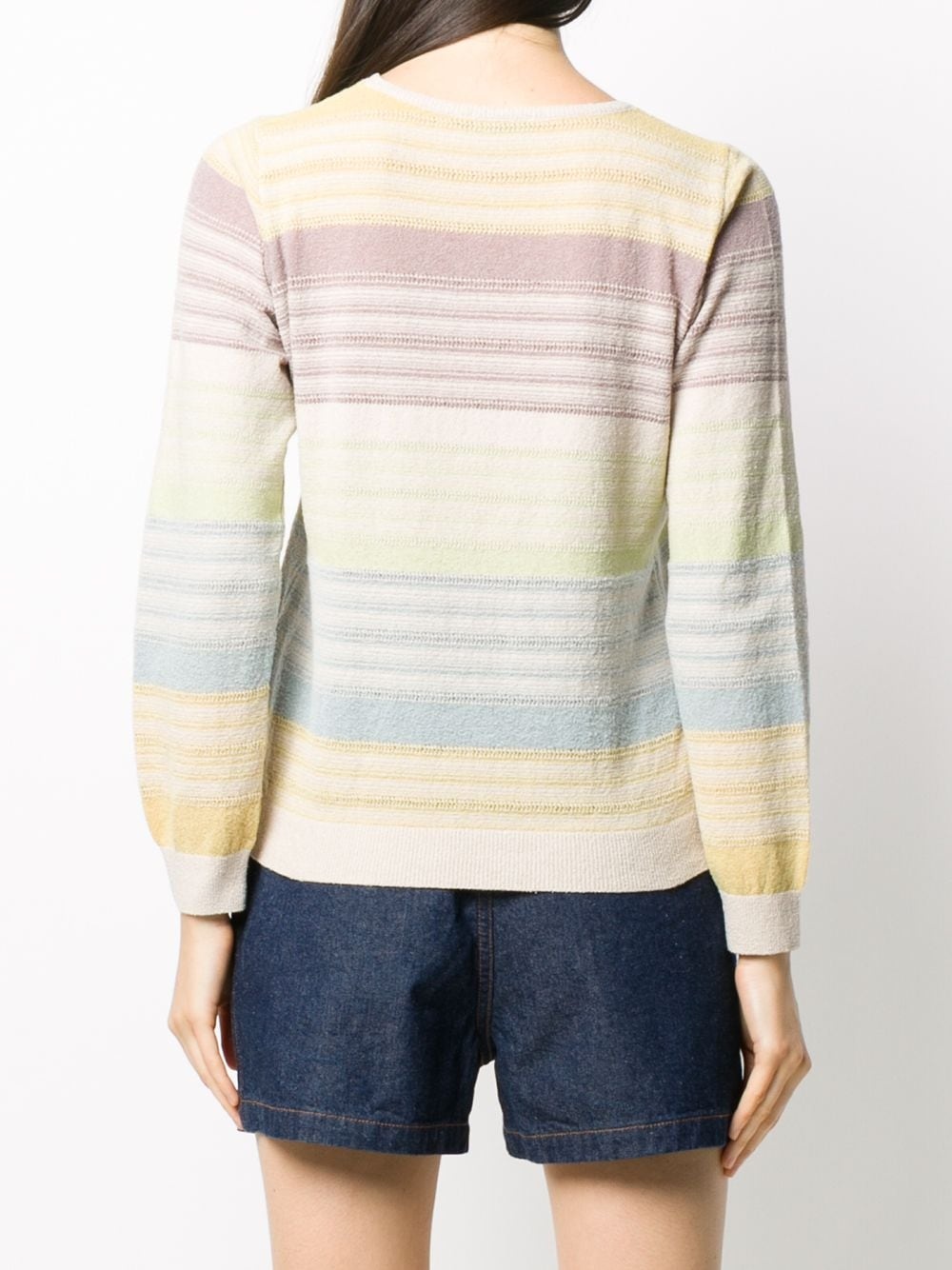 striped knitted jumper - 4