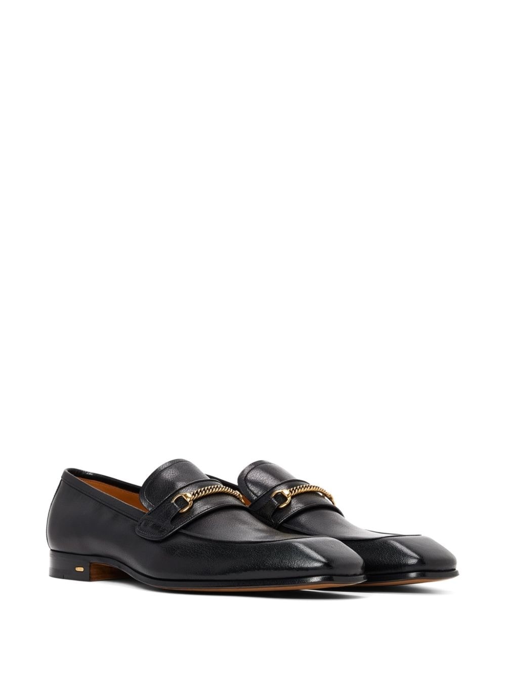 Bailey-chain leather loafers - 2