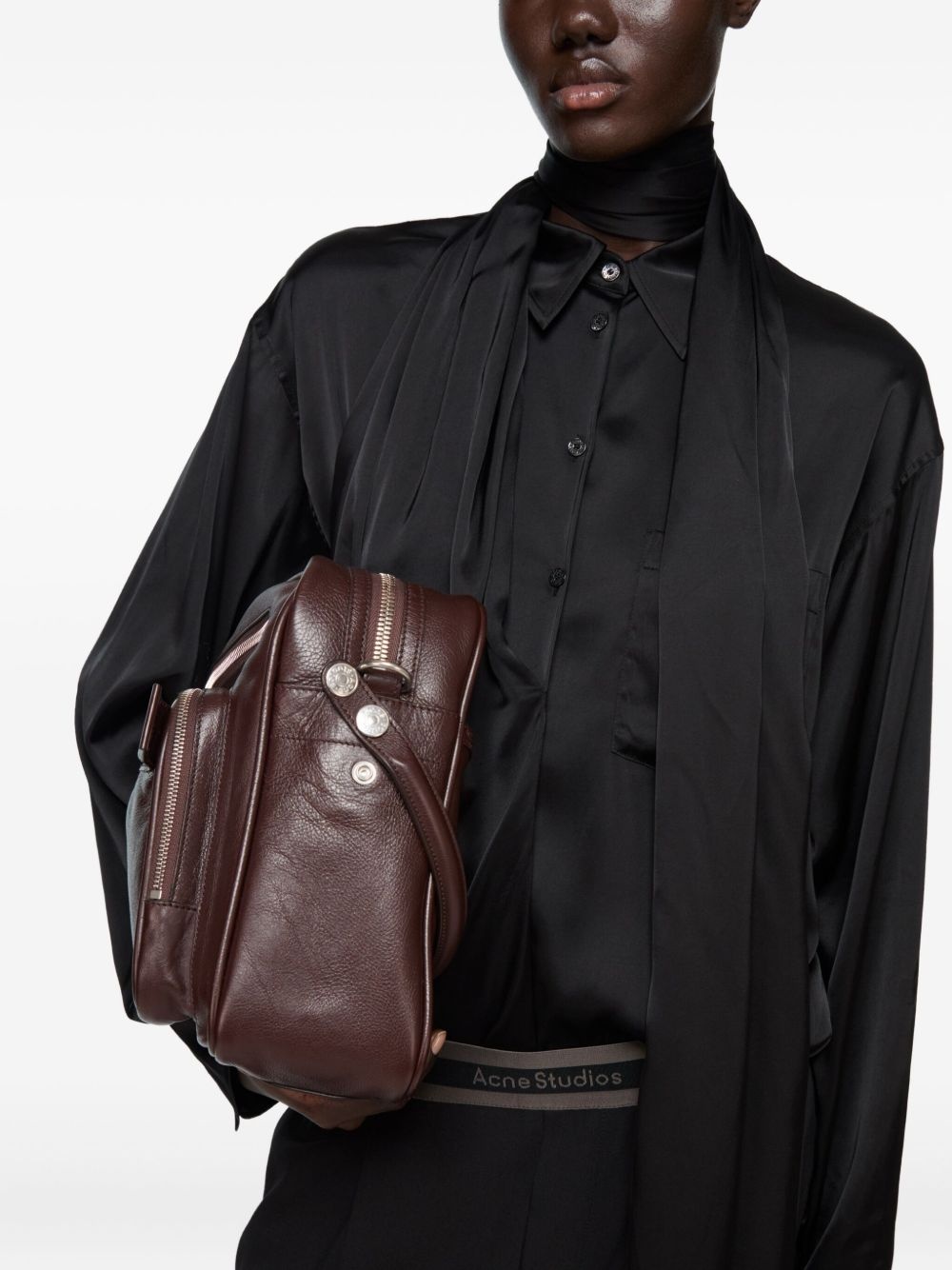 layered satin blouse - 4