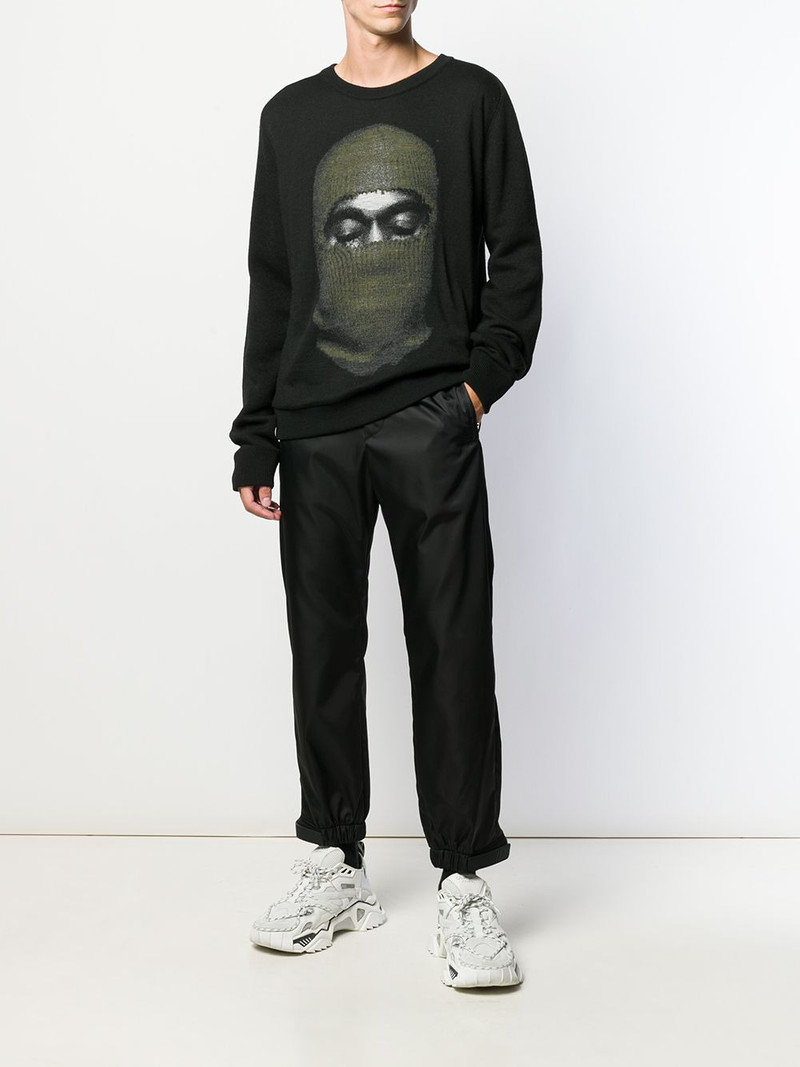 ih nom uh nit balaclava print sweatshirt outlook