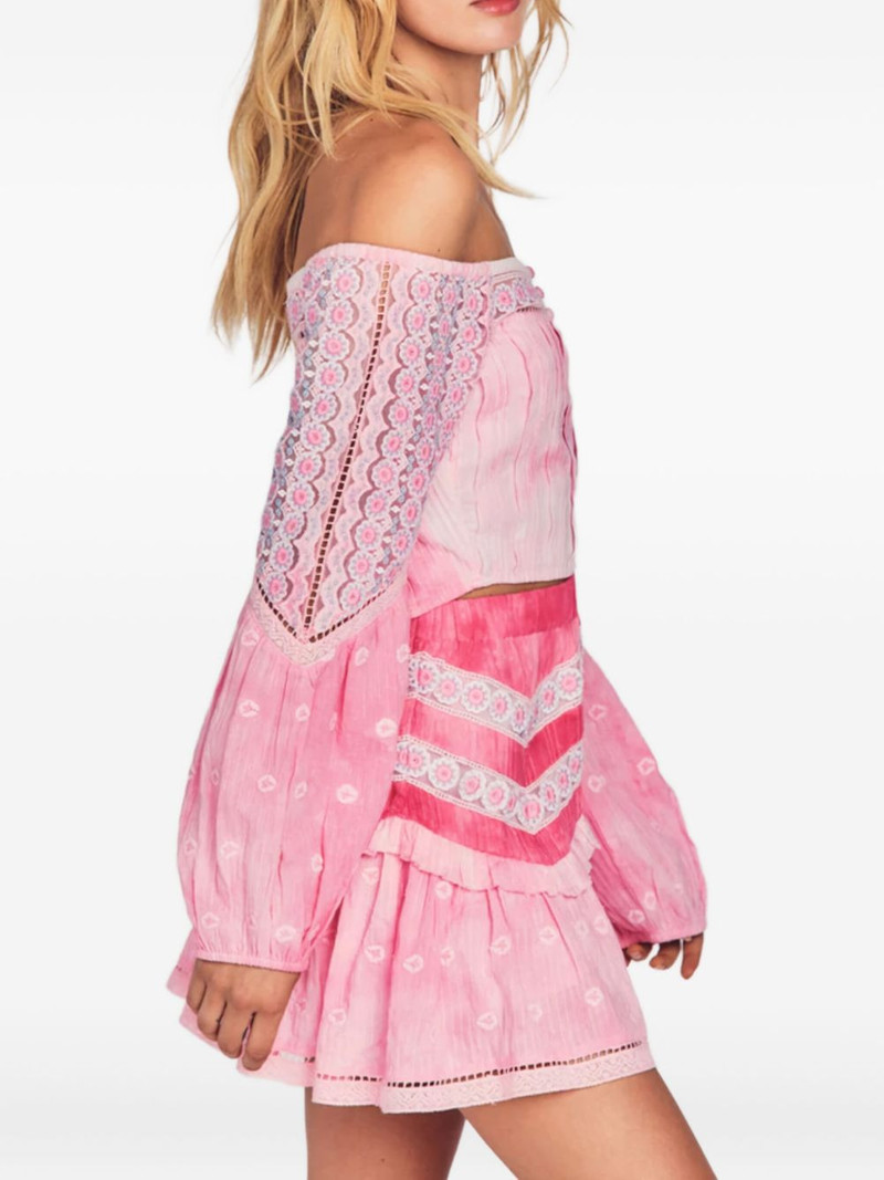 LoveShackFancy Felice tie-dye mini skirt outlook