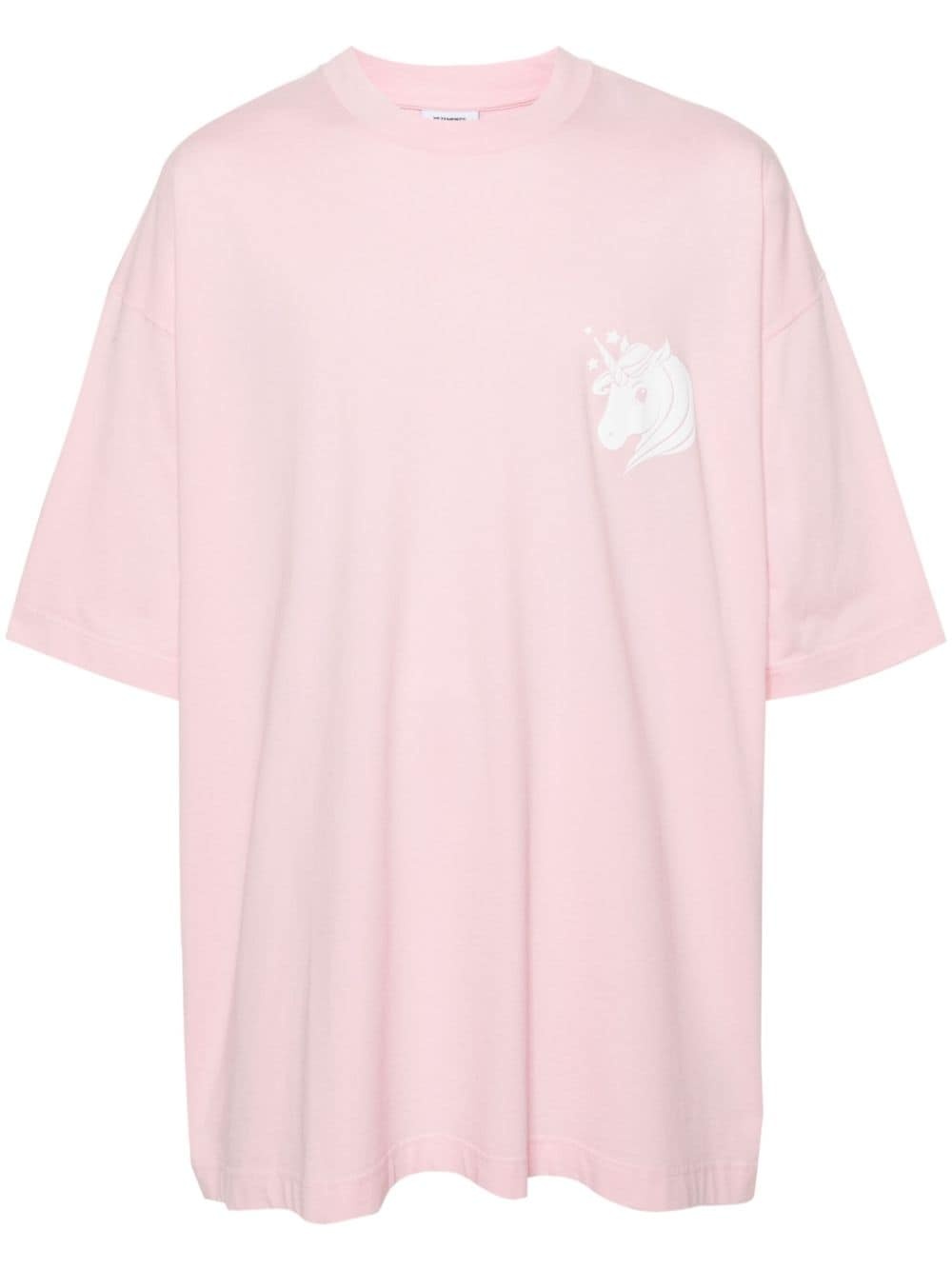 Unicorn-print cotton T-shirt - 1